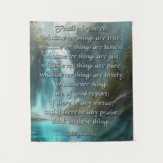 Tapiz Phil 4:8 sm Tapestry
