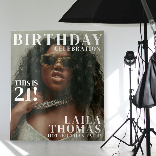 Tapiz Photo Booth Birthday Party Magazine Cover Backdrop (Photo Booth Birthday Party Magazine Cover Backdrop)