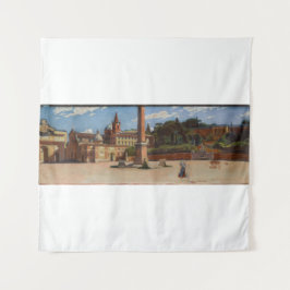 Tapiz Piazza del Popolo en Roma (1900) Aleksander Gierym