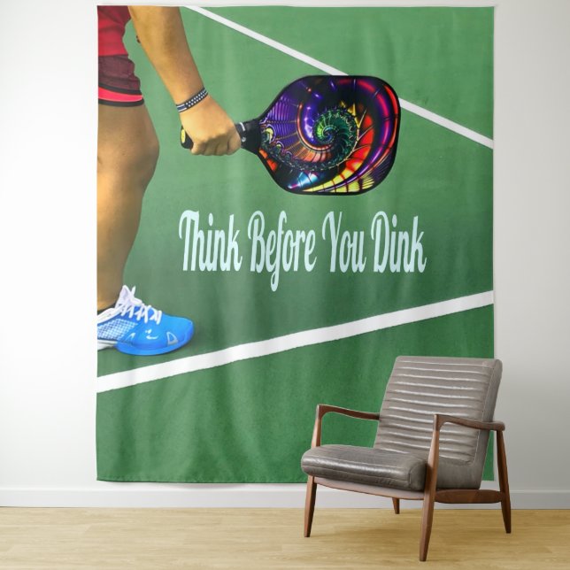 Tapiz Pickleball Piensa Antes de Golpear (In situ)