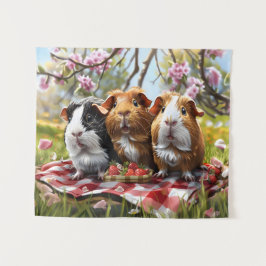 Tapiz Picnic de cerdos de Guinea