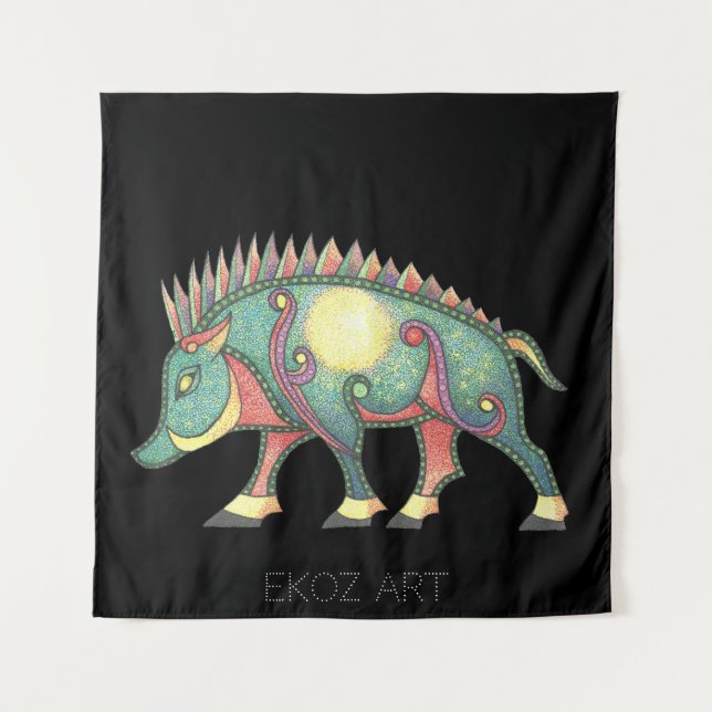 Tapiz Pictish Boar Sun (Anverso)