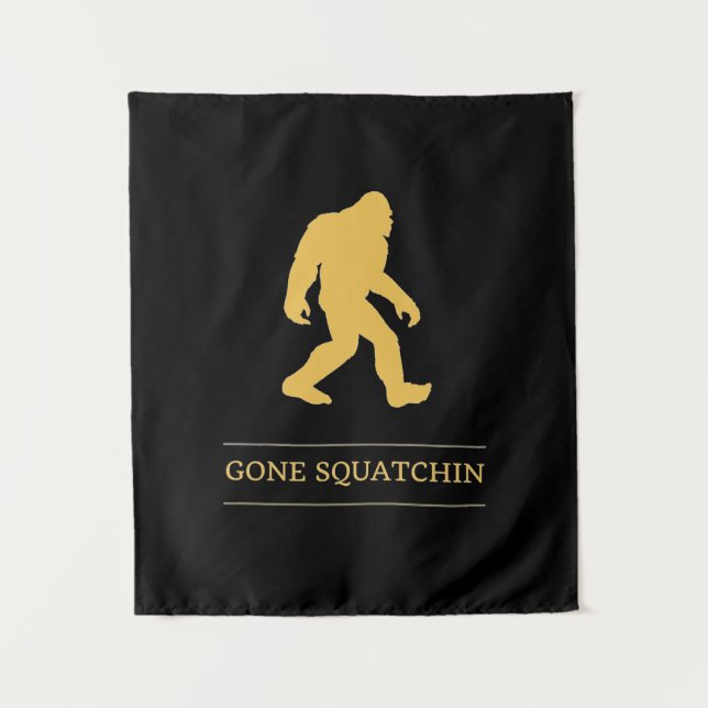 Tapiz Pie Grande Divertido Desaparecido Sasquatch (Anverso)