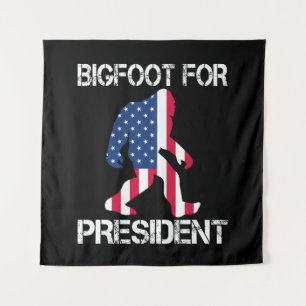 Tapiz Pie Grande Para El Presidente Funny Bigfoot