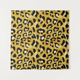 Tapiz Piel Animal, Watercolor Leopard Seamless.