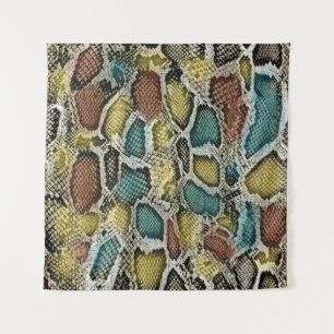 Tapiz Piel colorida de serpiente: diseño sin costura.