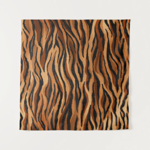 Tapiz Piel de tigre: patrón sin costuras dibujado a mano