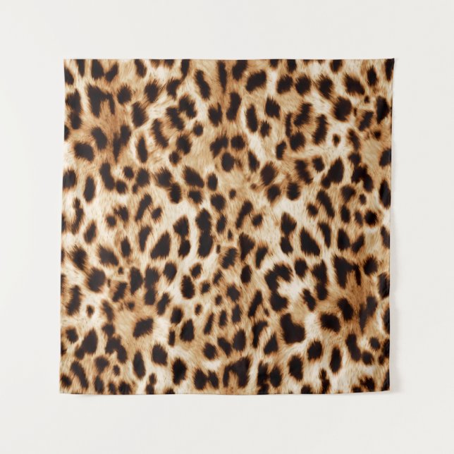 Tapiz Piel Leopardo, Auténtico Patrón De Vida Silvestre. (Anverso)