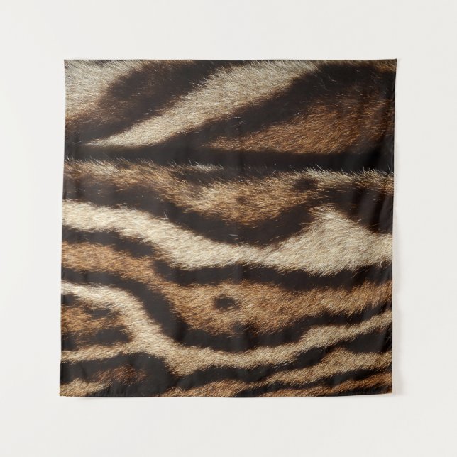 Tapiz Pieles leopardo nubladas, patrón exótico. (Anverso)