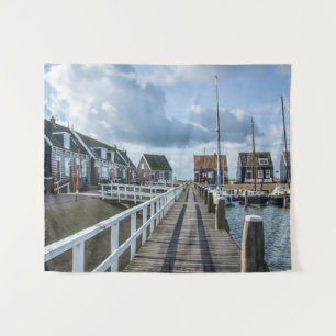Tapiz Pier de madera en Marken, Países Bajos