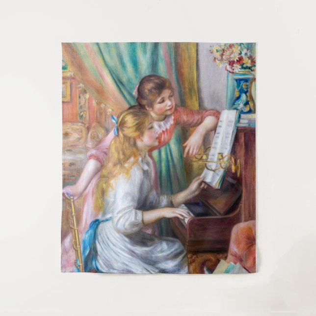 Tapiz Pierre Auguste Renoir - Jóvenes Chicas en el piano (Anverso)