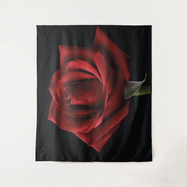 Tapiz Pilar de lanzamiento de rosa roja (Anverso)