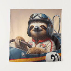 Tapiz Piloto de Coche de Carreras Perezoso