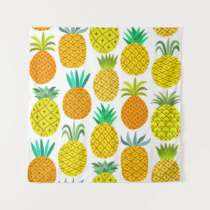 Tapiz Piña Aislada: Patrón Vintage Sin Marea.