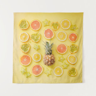 Tapiz Piña rodeada de cítricos