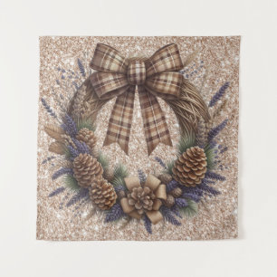 Tapiz Pinecone Wreath Tapestry