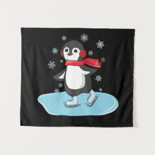 Tapiz Pingüino de patinaje sobre hielo