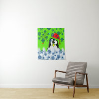 Pingüino Navidad Tapestries