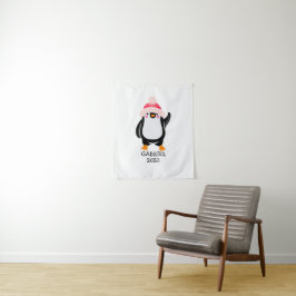 Tapiz Pingüino Navidades burdos y personalizados en Gorr