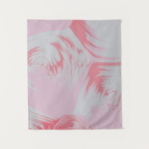 Tapiz Pink and white abstract painting
