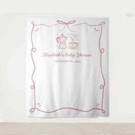 Tapiz Pink Baby Is Brewing Coffee Baby Shower