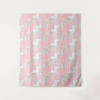 Tapiz Pink Floral Aesthetic Tapestry | Romantic Wall Dec