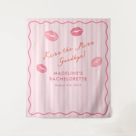 Tapiz Pink Orange Kiss The Miss Bach Photo Backdrop