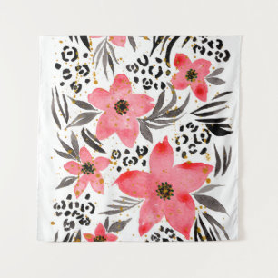 Tapiz Pintado manual Resumen de color de agua tropical e