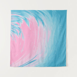 TAPIZ PINTURA ABSTRACTA AZUL Y ROSA 2