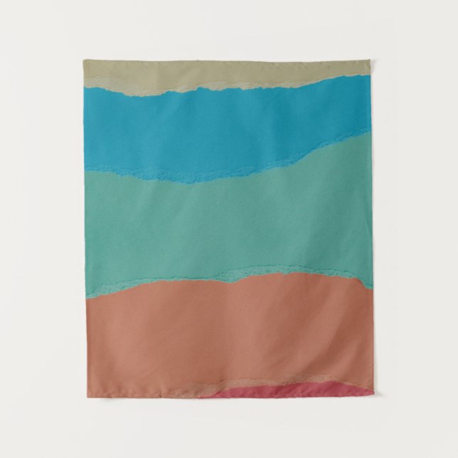 Tapiz Pintura abstracta de naranja y negro (Anverso)