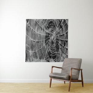 Tapiz Pintura Abstracta De Un Cobarde Blanco Gris Sobre 