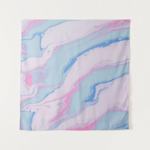 TAPIZ PINTURA ABSTRACTA EN BLANCO ROJO Y AZUL