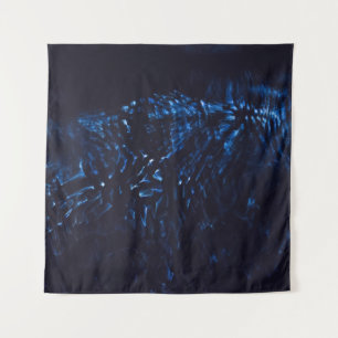 Tapiz Pintura abstracta en negro y azul