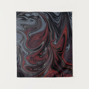 Tapiz Pintura abstracta gris y roja