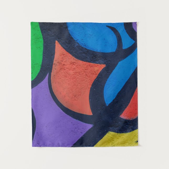 Tapiz Pintura abstracta multicolor (Anverso)