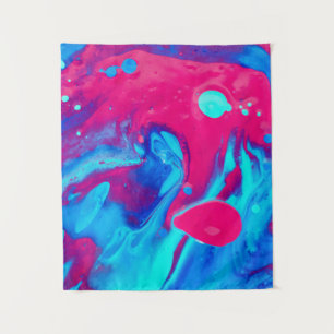 Tapiz Pintura abstracta violeta y azul