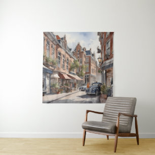 Tapiz pintura al acuarela de amsterdam