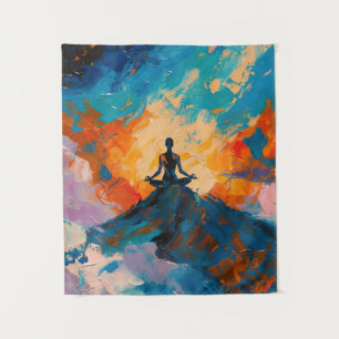 Tapiz pintura al óleo 'Arte del Yoga (#4)'