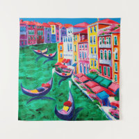  pintura al óleo de la bella Venecia, Italia sobre