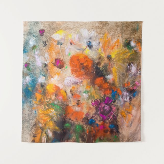 Tapiz  pintura al óleo que muestra el hermoso bosque de  (Anverso)