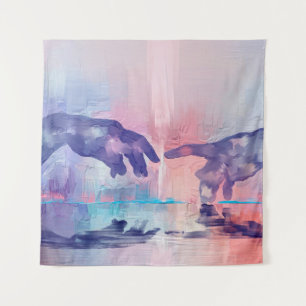 Tapiz Pintura artística fina, manos pintadas a mano surr