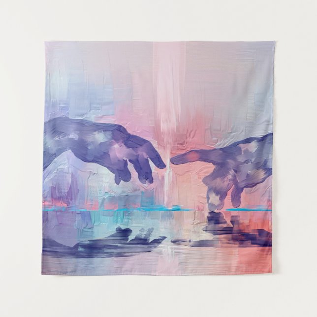 Tapiz Pintura artística fina, manos pintadas a mano surr (Anverso)