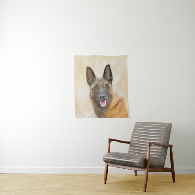 Tapiz Pintura belga malinois - Arte de perro original (In situ)