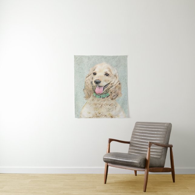 Tapiz Pintura Buff de Cocker Spaniel - Arte Perro Origin (In situ)