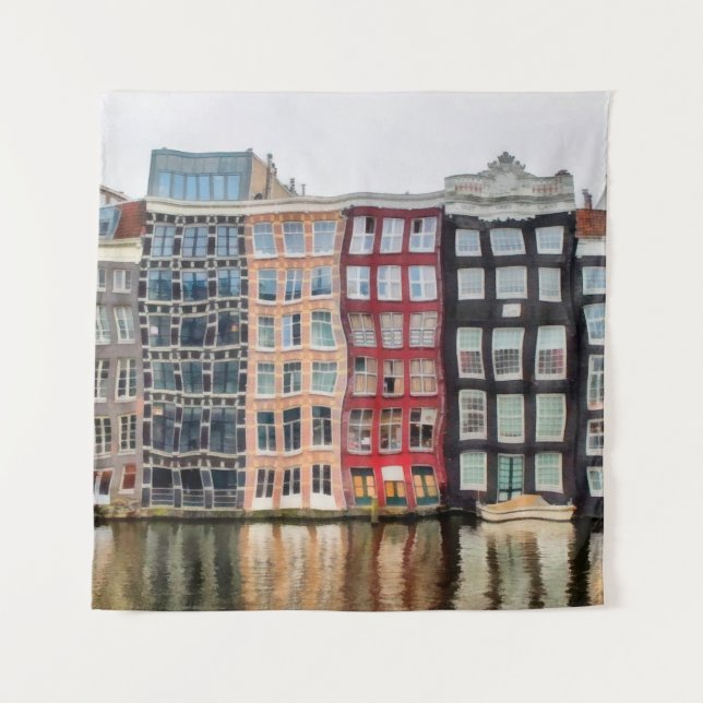 Tapiz Pintura de aceite. Obra de arte acrílico. Dibujo d (Anverso)