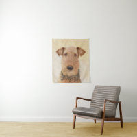 Pintura de Airedale Terrier - Arte original y boni