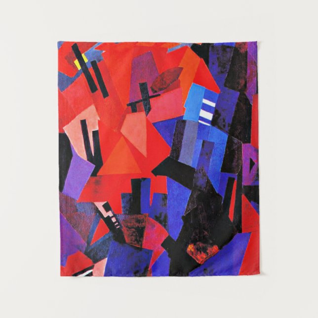 Tapiz Pintura de Aleksandra Ekster, composición de Citys (Anverso)