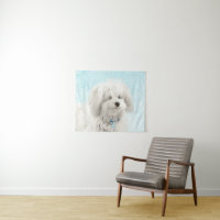 Pintura de algodón de tulear - Arte de perro origi