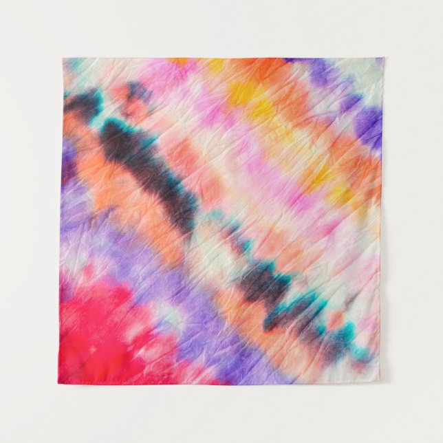 Tapiz Pintura De Arte Sucio Azul. Textura de tintes. Púr (Anverso)