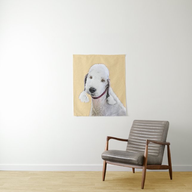 Tapiz Pintura de Bedlington Terrier - Original Perro Art (In situ)